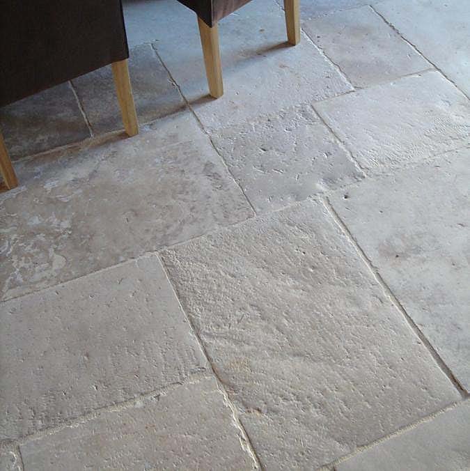Antique limestone flagstone floors