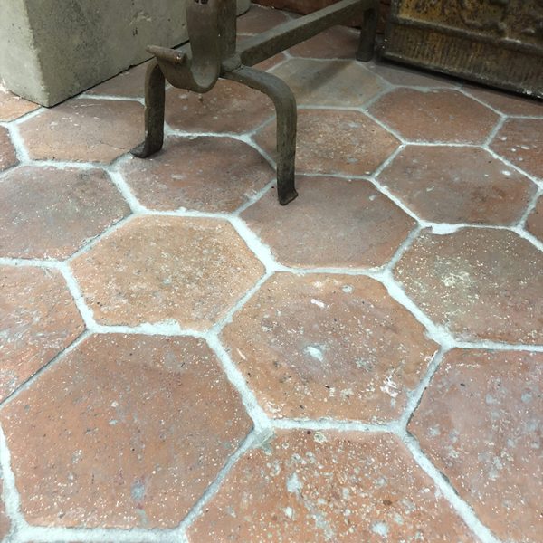 antique hexagonal terracotta tiles