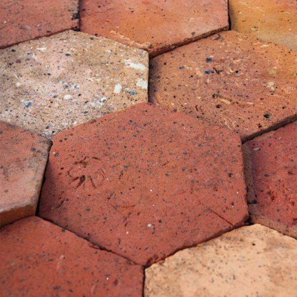 reclaimed hexagonal terracotta tile