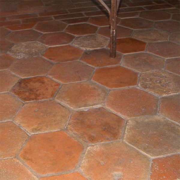 small six sided terracotta tiles