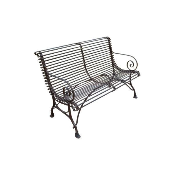 french ironwork bench seat two people