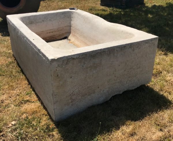 Antique light-tone limestone trough | BCA Antique Materials