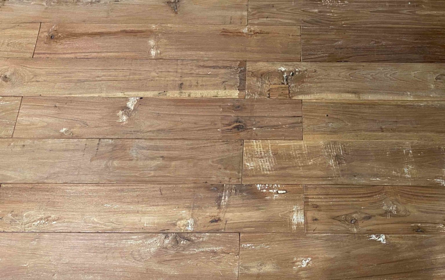 Vintage teak parquet  with white paint  BCA Antique Materials