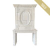 antique french Louis XVI fireplace with overmantel