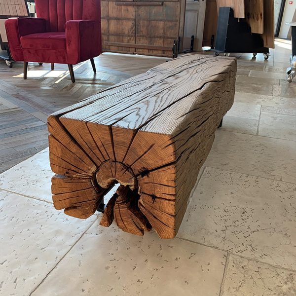 Artisan crafted antique bench