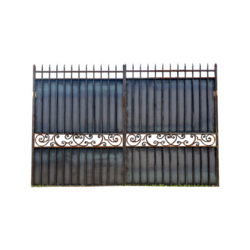 Classic spiked wrought steel gates