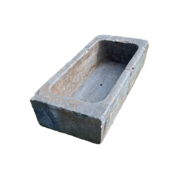 antique rectangular trough in slate