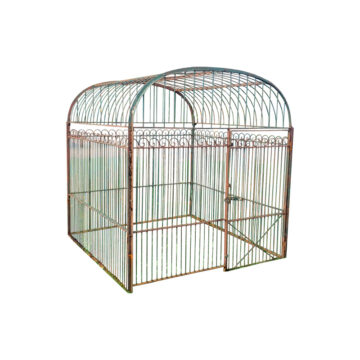 antique wrought iron aviary