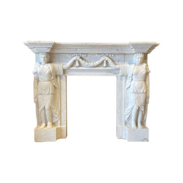 art deco marble fireplace