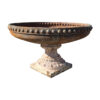 cast iron bowl on stand